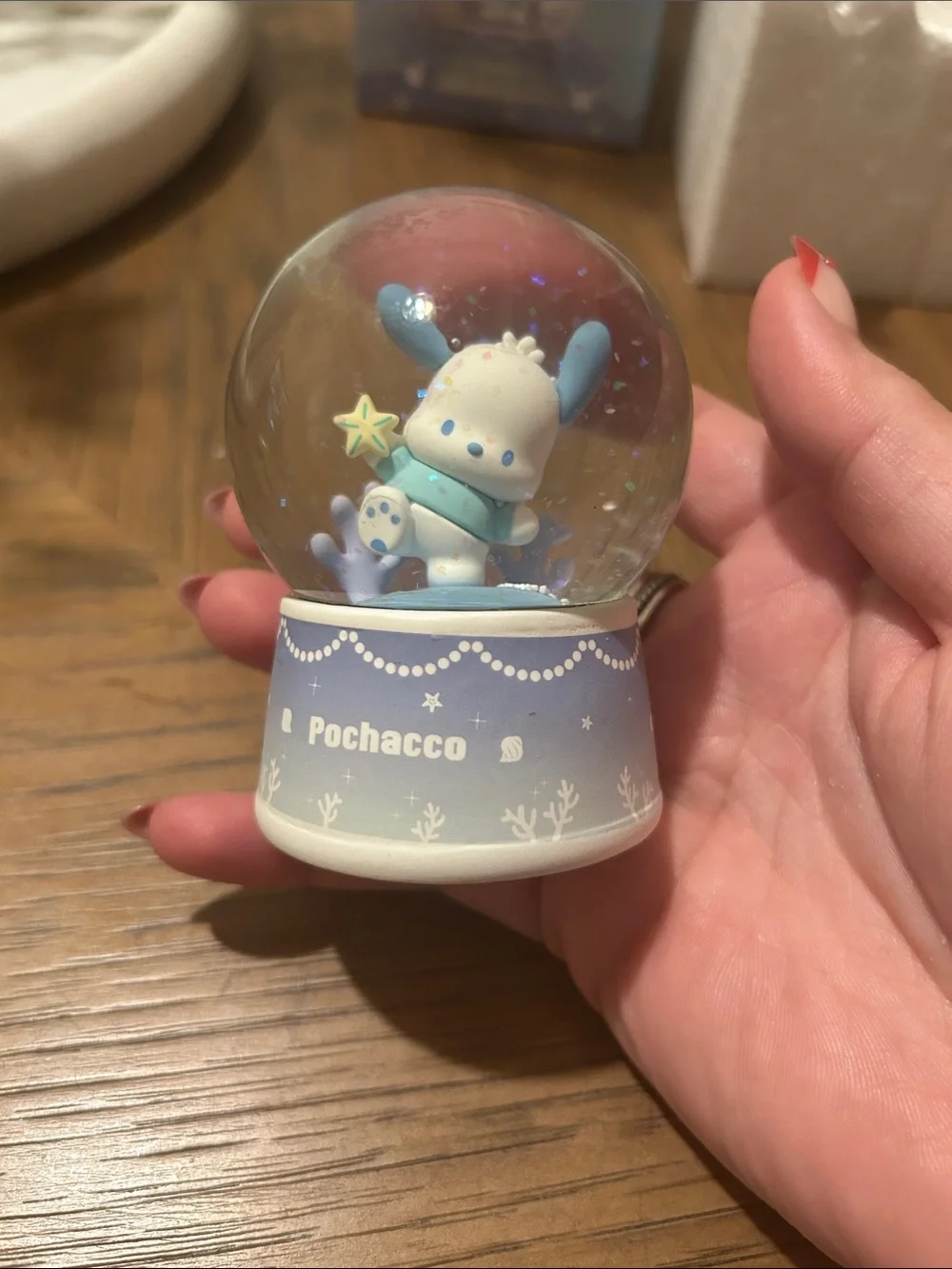 Sanrio Character Ocean Series Crystal Ball Pochacco Sea Snow Globe